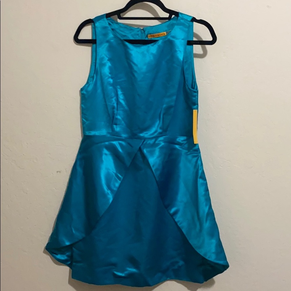 Alice + Olivia turquoise Fortune Cookie dress